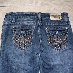 Montana West 2000s Embellished Blue Rhinestone Jeans 30x32